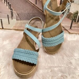 Jellypop Denim Platform Sandals 9M